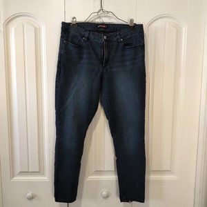 JustFab Super Skinny Moto dark wash jeans
